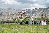 Ladakh - Stakna Gompa built on a mountain spur 